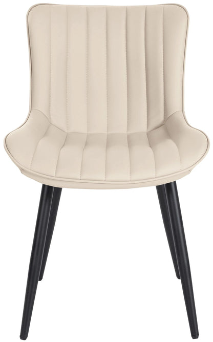 In And OutdoorMatch Stoelen Cherilyn - Crème - Set van 2 - Kunstleer - Hoogwaardige bekleding - Stijlvolle stoelen - Luxe uitstraling Eetkamerstoel