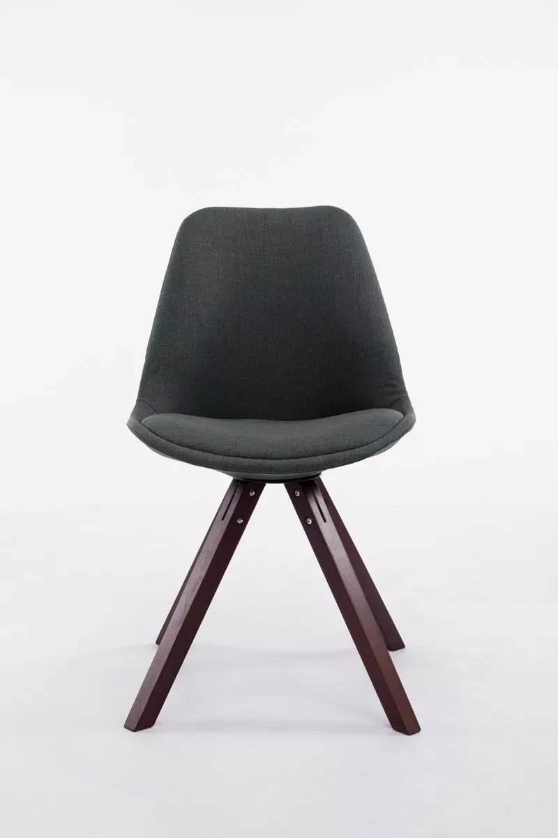 In And OutdoorMatch Vergaderstoel Mallie - Zwart zwart - Stof - Stoel met rugleuning - Bezoekersstoel - Zithoogte 48cm Eetkamerstoel