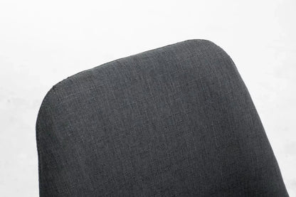 In And OutdoorMatch Vergaderstoel Mallie - Zwart zwart - Stof - Stoel met rugleuning - Bezoekersstoel - Zithoogte 48cm Eetkamerstoel