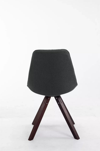 In And OutdoorMatch Vergaderstoel Mallie - Zwart zwart - Stof - Stoel met rugleuning - Bezoekersstoel - Zithoogte 48cm Eetkamerstoel