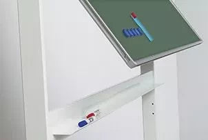 Krijtbord Deluxe Jackie - Magnetisch - Dubbelzijdig - Kantelbaar bord - Schoolbord - Eenvoudige montage - Emaille staal - Groen - 100x180cm Krijtborden