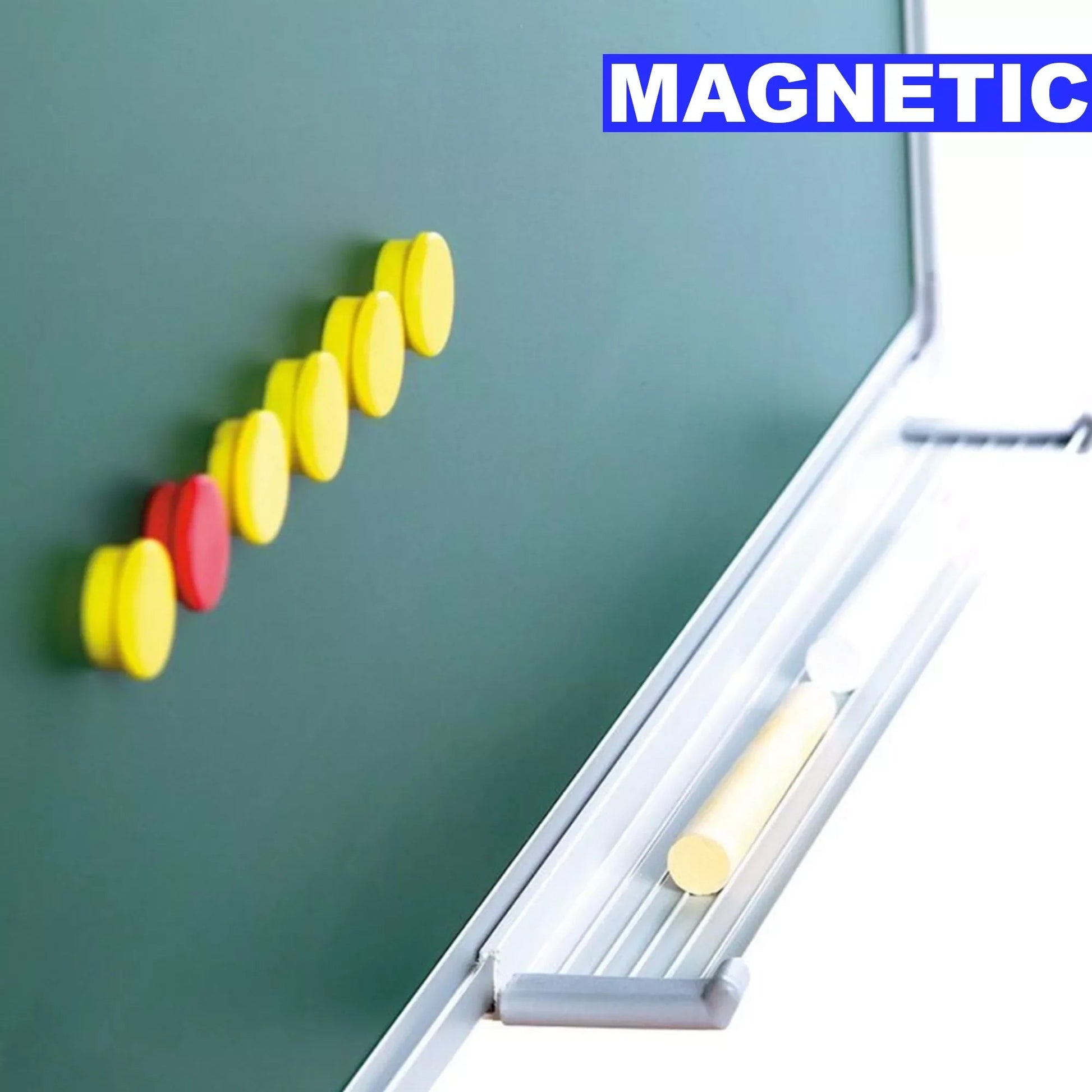 Krijtbord PRO Singleton - Magnetisch - Enkelzijdig bord - Schoolbord - Eenvoudige montage - Emaille staal - Groen - 120x300cm Krijtborden