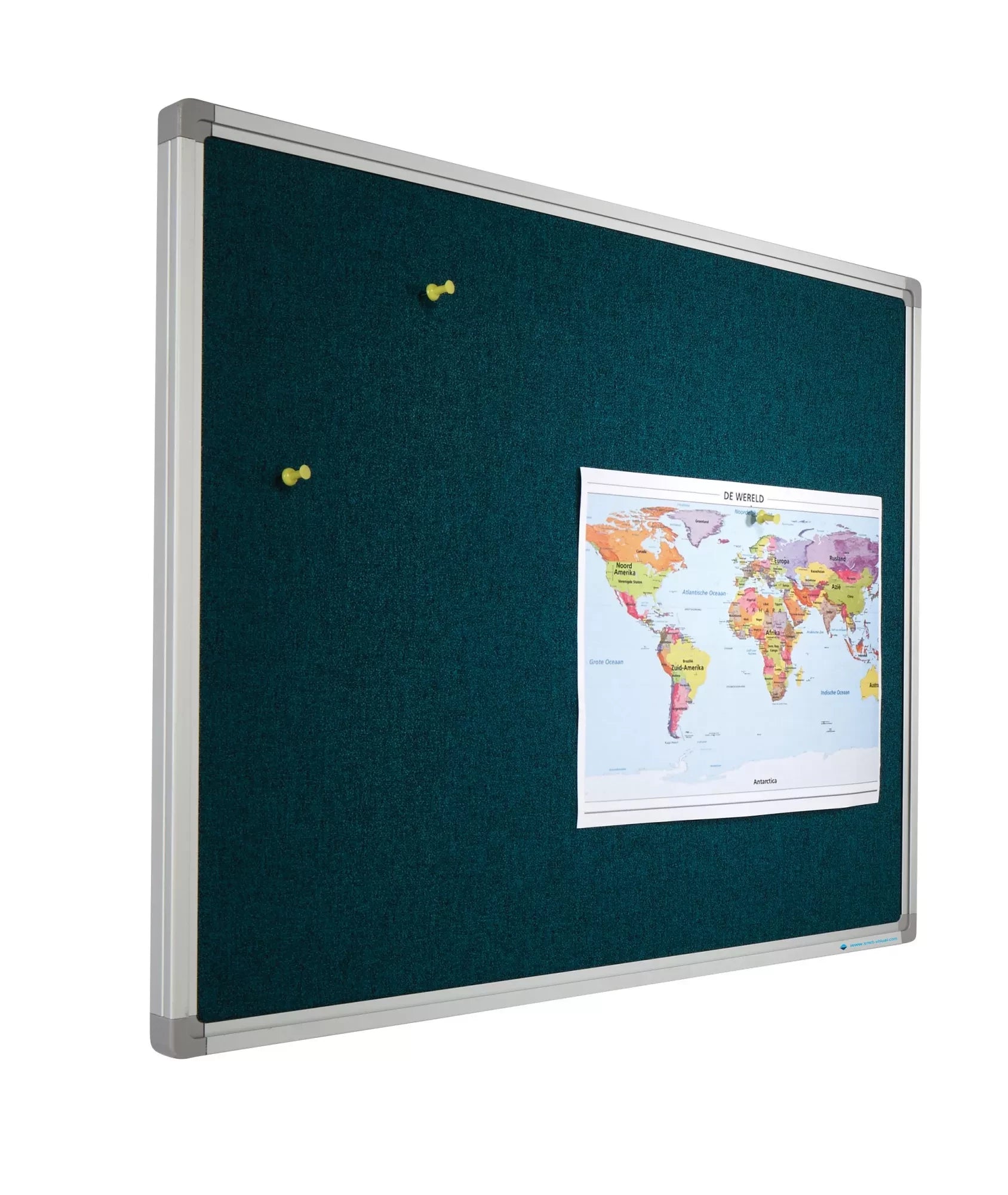 Prikbord Camira stof PRO Alex - Aluminium frame - Eenvoudige montage - Punaises - Prikborden - 60x90cm prikbord