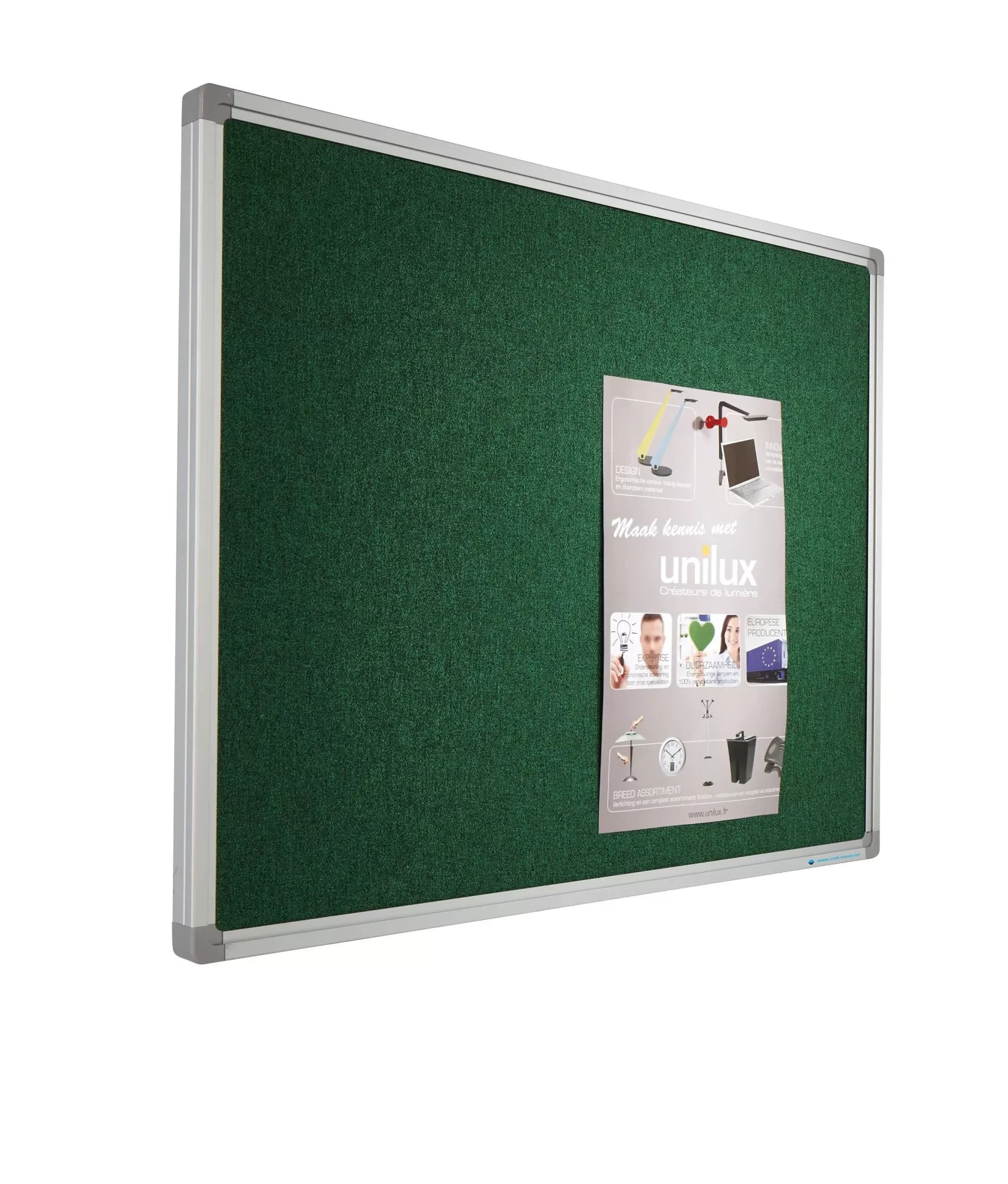 Prikbord Camira stof PRO Dwight - Aluminium frame - Eenvoudige montage - Punaises - Prikborden - 90x120cm prikbord