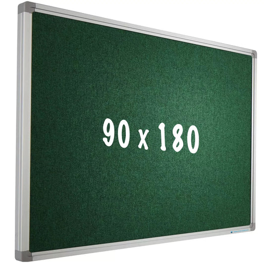 Prikbord Camira stof PRO Myrtle - Aluminium frame - Eenvoudige montage - Punaises - Prikborden - 90x180cm prikbord