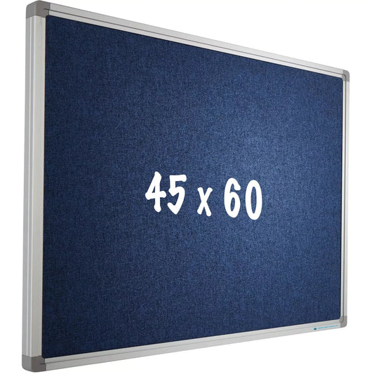 Prikbord Camira stof PRO Robbins - Aluminium frame - Eenvoudige montage - Punaises - Blauw - Prikborden - 45x60cm prikbord
