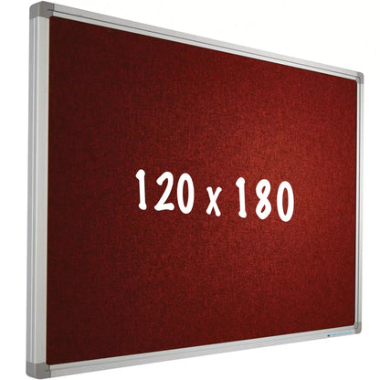 Prikbord Camira stof PRO Woodward - Aluminium frame - Eenvoudige montage - Punaises - Rood - Prikborden - 120x180cm prikbord
