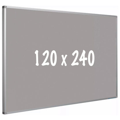 Prikbord kurk PRO Bowman - Aluminium frame - Eenvoudige montage - Punaises - Grijs - Prikborden - 120x240cm prikbord