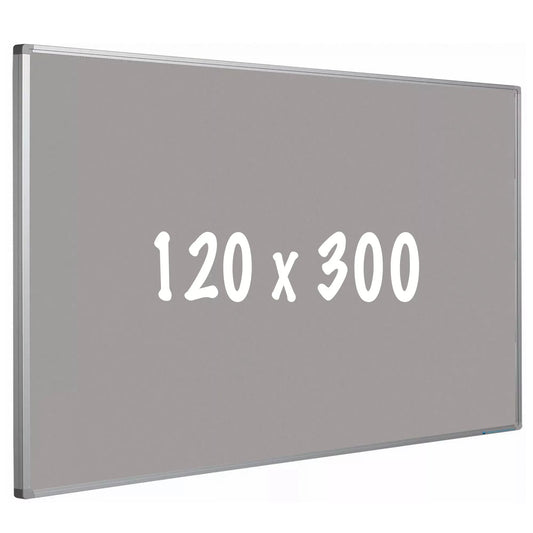Prikbord kurk PRO Demetrius - Aluminium frame - Eenvoudige montage - Punaises - Grijs - Prikborden - 120x300cm prikbord