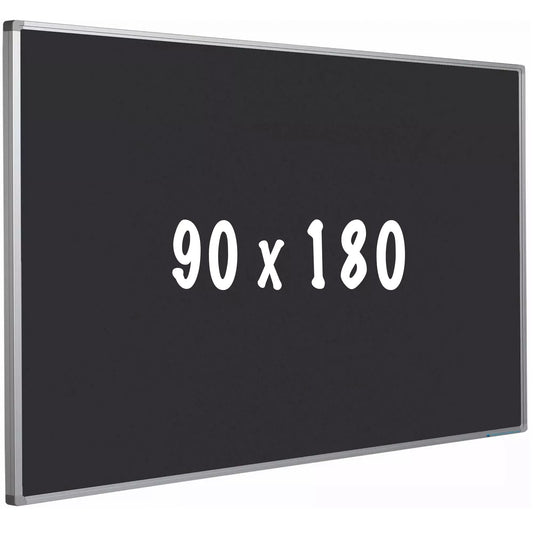 Prikbord kurk PRO Donovan - Aluminium frame - Eenvoudige montage - Punaises - Zwart - Prikborden - 90x180cm prikbord