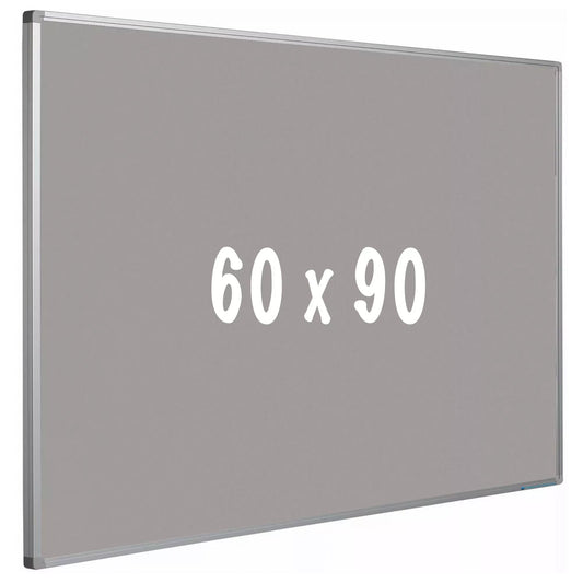 Prikbord kurk PRO Espinoza - Aluminium frame - Eenvoudige montage - Punaises - Grijs - Prikborden - 60x90cm prikbord