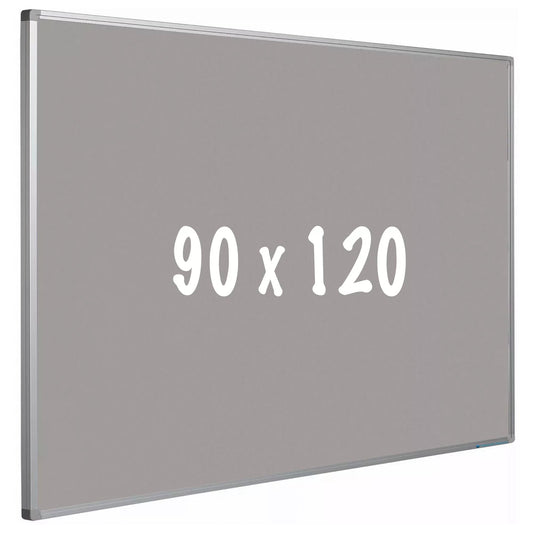 Prikbord kurk PRO Hudson - Aluminium frame - Eenvoudige montage - Punaises - Grijs - Prikborden - 90x120cm prikbord