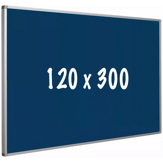 Prikbord kurk PRO Kennith - Aluminium frame - Eenvoudige montage - Punaises - Blauw - Prikborden - 120x300cm prikbord