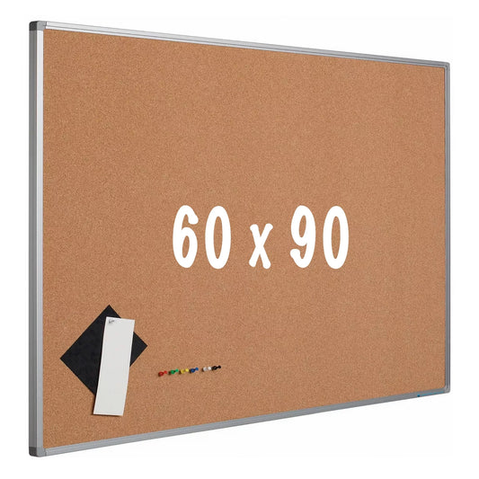 Prikbord kurk PRO Logan - Aluminium frame - Eenvoudige montage - Punaises - Prikborden - 60x90cm prikbord
