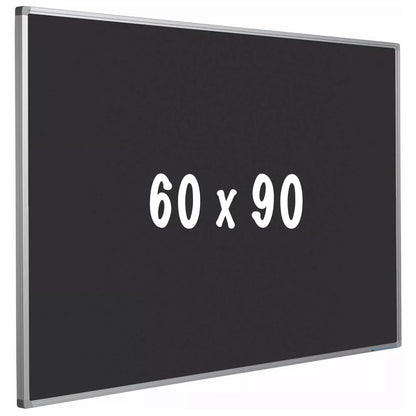 Prikbord kurk PRO Loyd - Aluminium frame - Eenvoudige montage - Punaises - Blauw - Zwart - Prikborden - 60x90cm prikbord