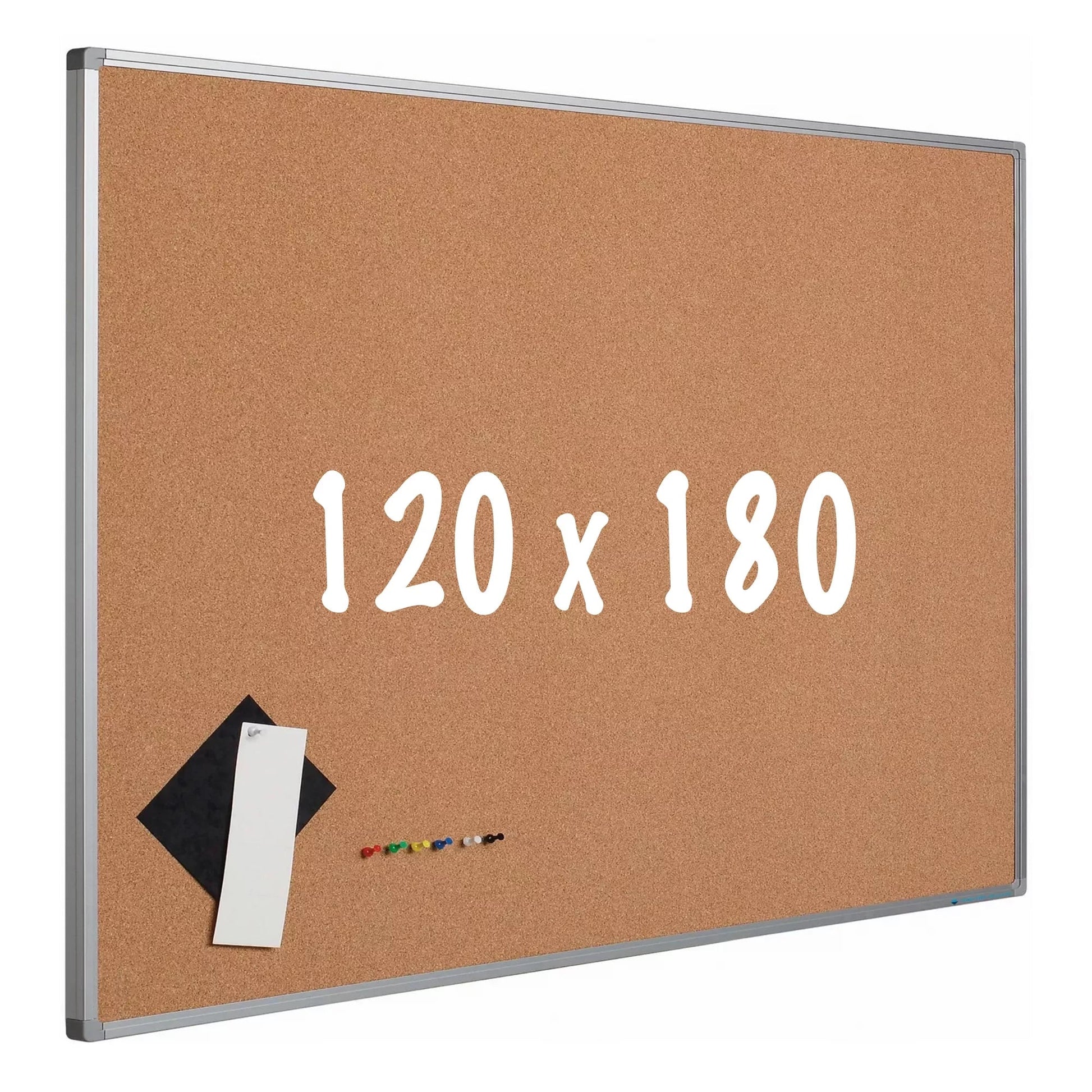 Prikbord kurk PRO Mabel - Aluminium frame - Eenvoudige montage - Punaises - Prikborden - 120x180cm prikbord
