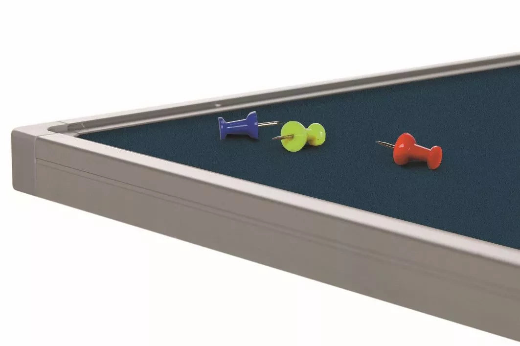 Prikbord kurk PRO Maxwell - Aluminium frame - Eenvoudige montage - Punaises - Blauw - Prikborden - 45x60cm prikbord