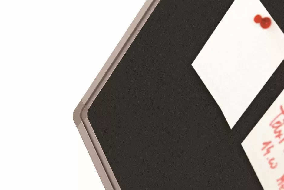 Prikbord kurk PRO Mckay - Aluminium frame - Eenvoudige montage - Punaises - Zwart - Prikborden - 90x120cm prikbord