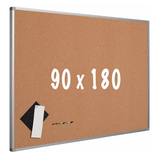Prikbord kurk PRO Paul - Aluminium frame - Eenvoudige montage - Punaises - Prikborden - 90x180cm prikbord