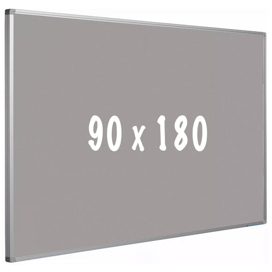 Prikbord kurk PRO Reid - Aluminium frame - Eenvoudige montage - Punaises - Grijs - Prikborden - 90x180cm prikbord