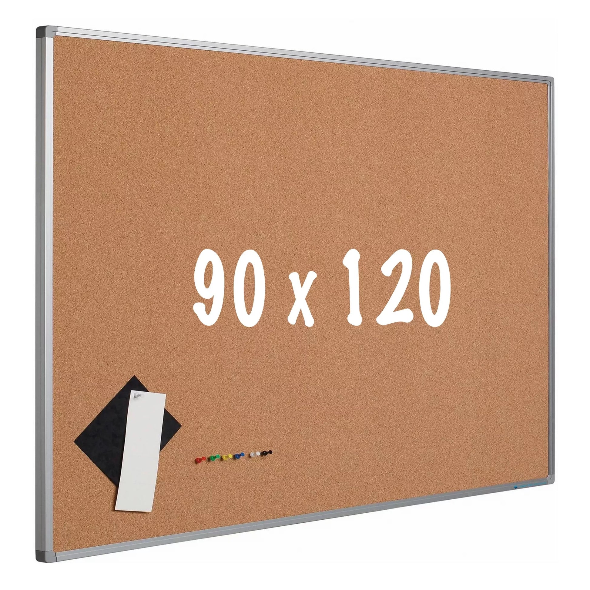 Prikbord kurk PRO Rocky - Aluminium frame - Eenvoudige montage - Punaises - Prikborden - 90x120cm prikbord