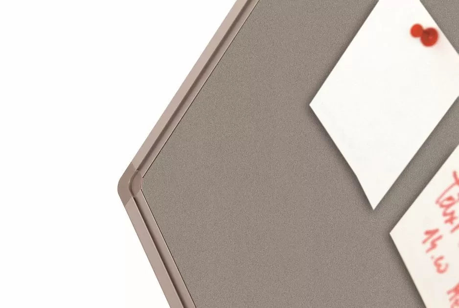 Prikbord kurk PRO Stella - Aluminium frame - Eenvoudige montage - Punaises - Grijs - Prikborden - 120x180cm prikbord