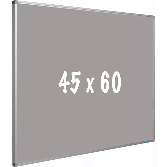 Prikbord kurk PRO Valenzuela - Aluminium frame - Eenvoudige montage - Punaises - Grijs - Prikborden - 45x60cm prikbord