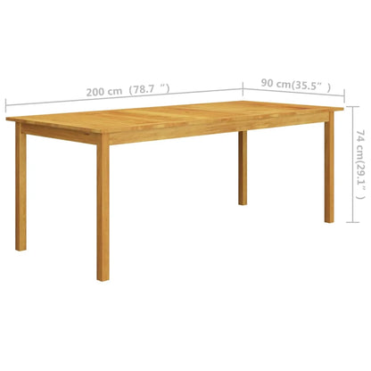 8-persoons Patio Tuinset - Hout - Donkergrijs - 200x100x74cm