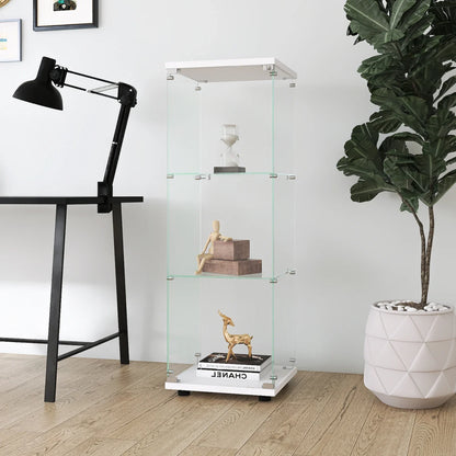 Glazen Displaykast - 3 Etages - 1 Deur - 49,3x16,7x14,3cm