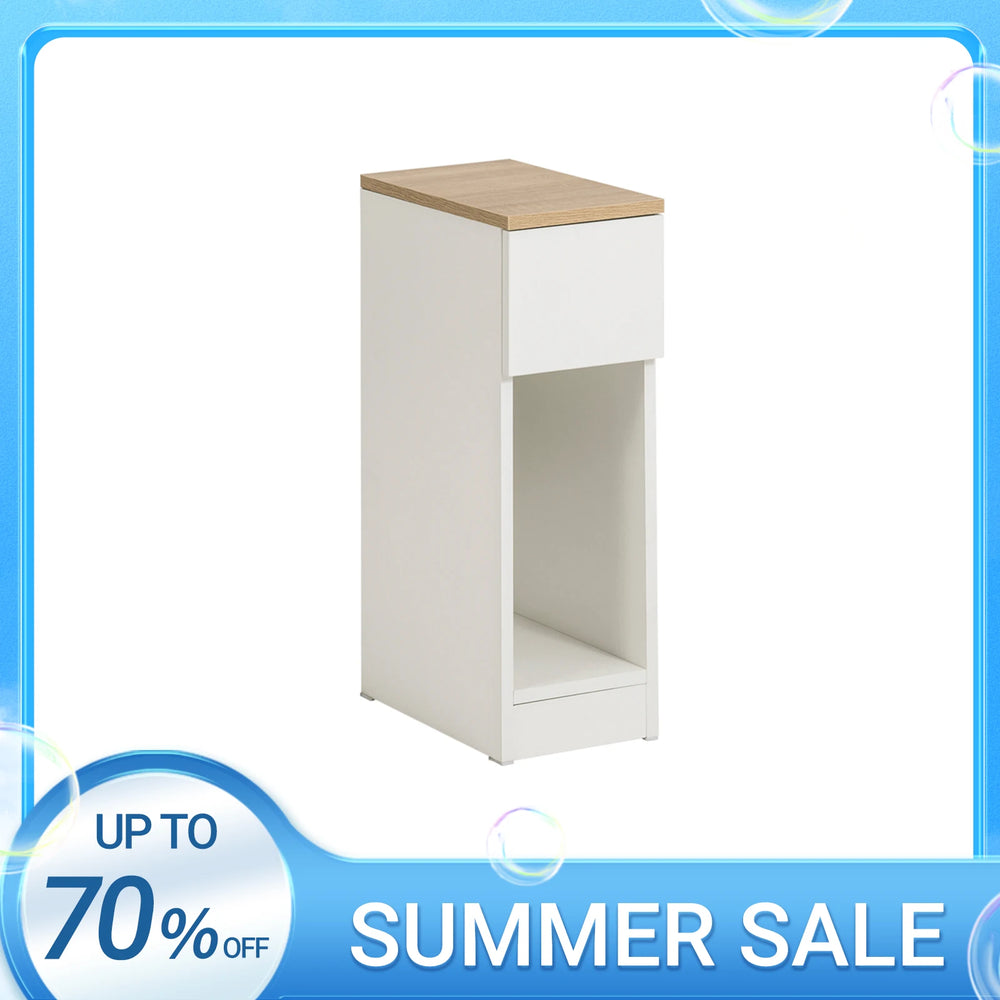 SoBuy FBT111 Bedside table with drawer for box spring bed sofa table side table table narrow phone table bedside cabinet