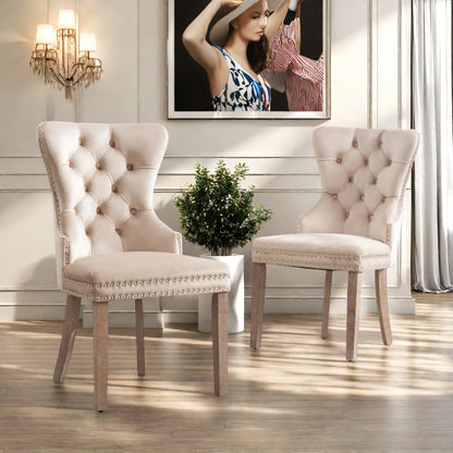 Kunstleer Eetkamerstoelen - Set van 2 - Beige