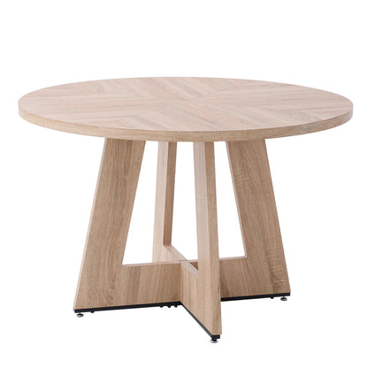 EGOONM Nordic Round Table Solid Wood Dining Table Library Center Medieval Rounded Table Balcony Living Room Home Furniture 120cm