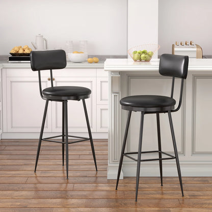 Kunstleren Barstoelen - Set van 2 - Wit - Goud