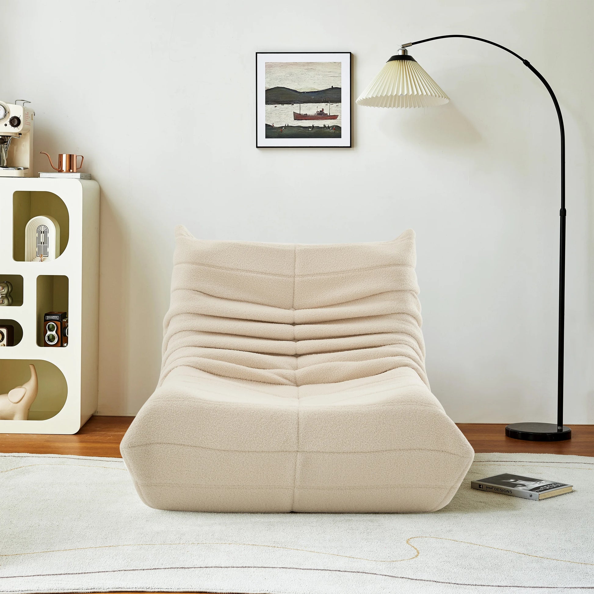 Kunstleer Reclinerstoel - 86x65x75cm, Beige + Groen + Rood