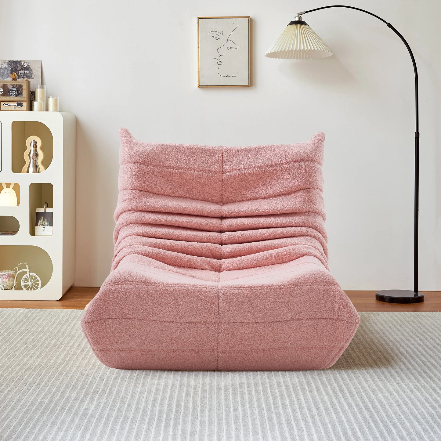 Kunstleer Reclinerstoel - 86x65x75cm, Beige & Groen & Rood