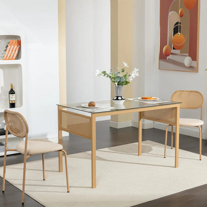 Eettafelstoelen - Set van 2 - Houten Frame - Padded Zittingen