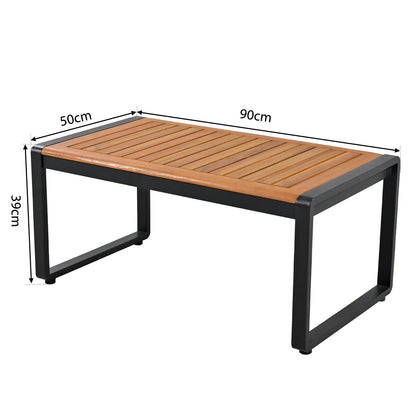 8-persoons patio lounge set - 4 Stoelen - 2 Banken - 2 Bijzettafels - Grijs