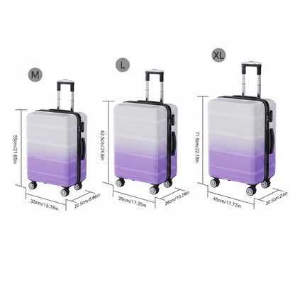 Koffer Set met Weegschaal - 20/24/28 Inch - Roze/Paars