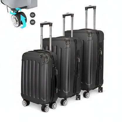 Koffer Set - 3-delig - Met Dubbele Wielen en Praktische TSA Sloten