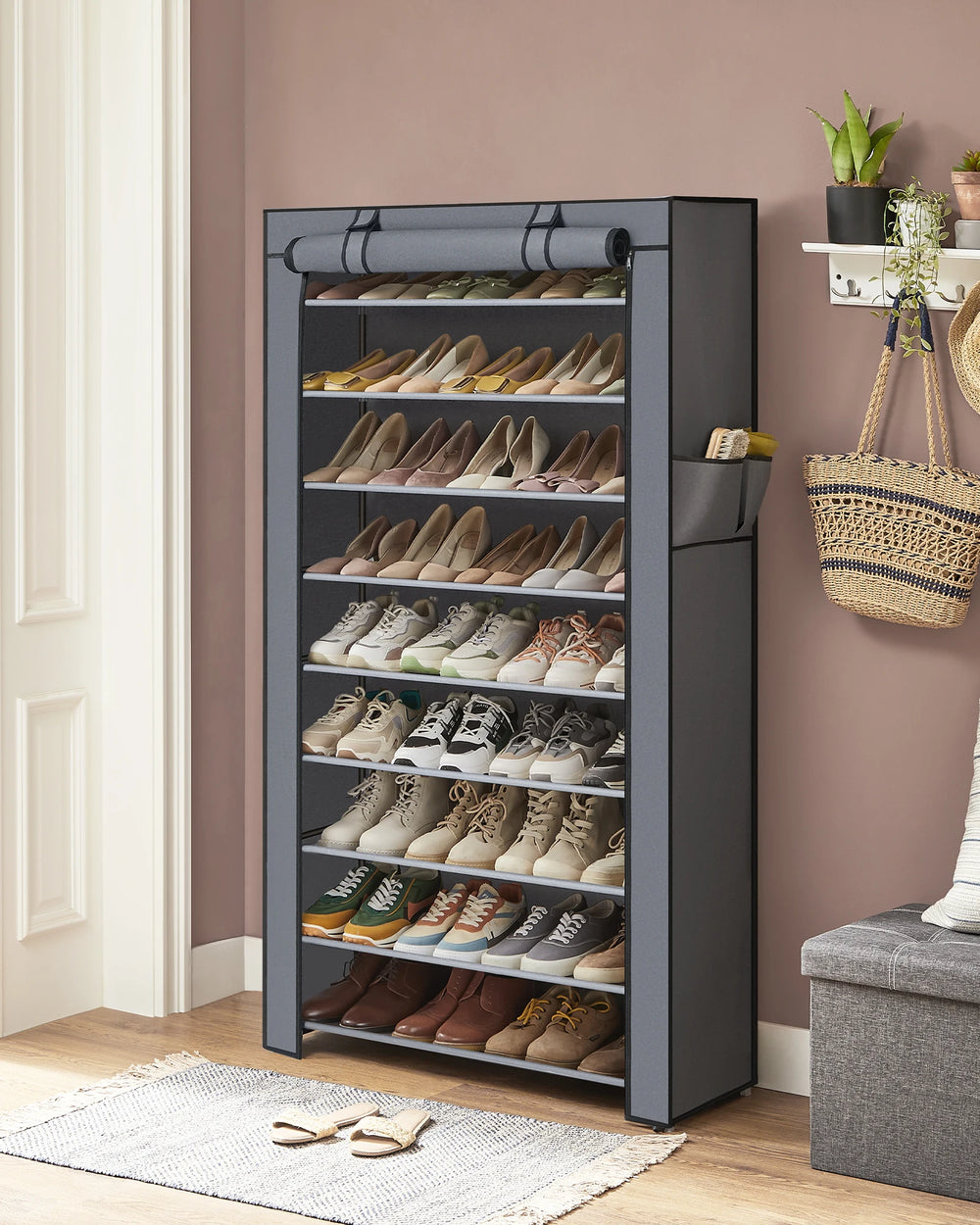 SONGMICS shoe rack 10-level shoe cabinet for up to 40 pairs of shoes