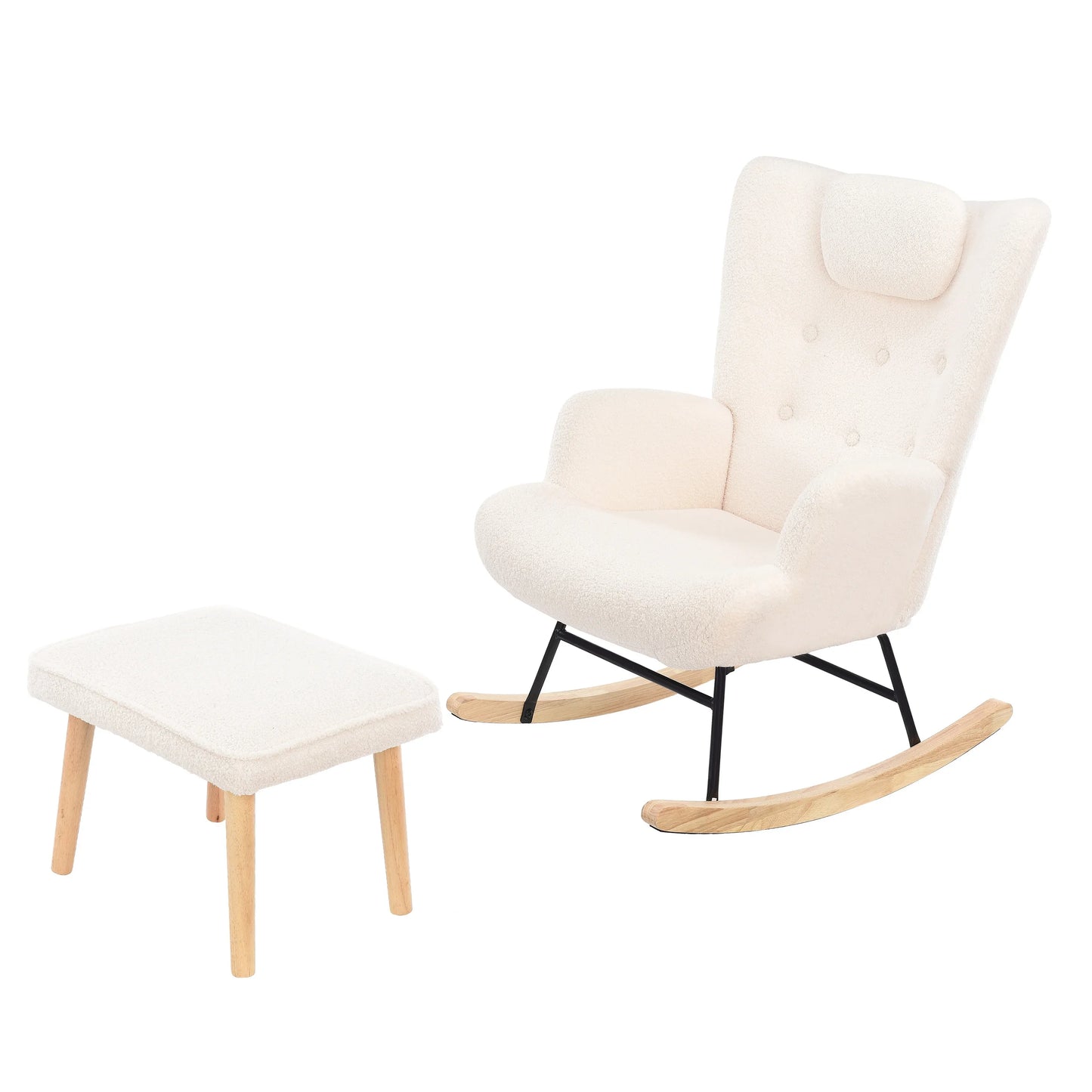 Reclinerstoel met Voetbank - Comfortabele Zitting - Wit