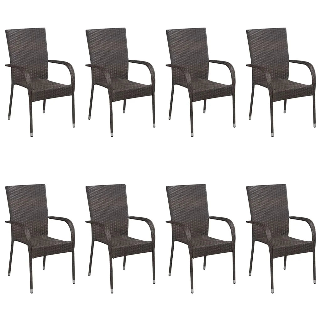 8-persoons Patio Tuinset - Hout - Donkergrijs - 200x100x74cm