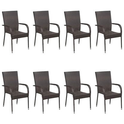 8-persoons Patio Tuinset - Hout - Donkergrijs - 200x100x74cm