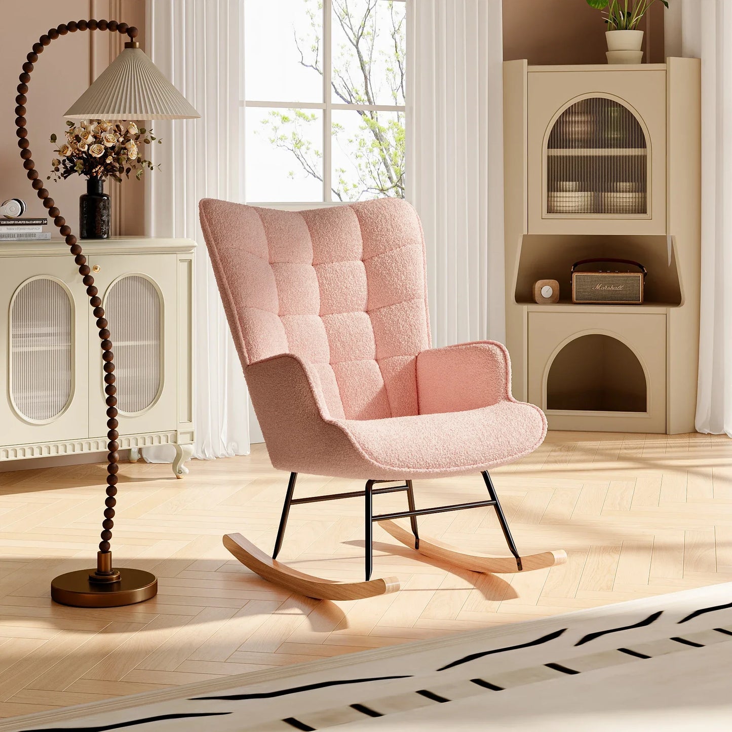 Schommelstoel - Roze - 68x75x92cm