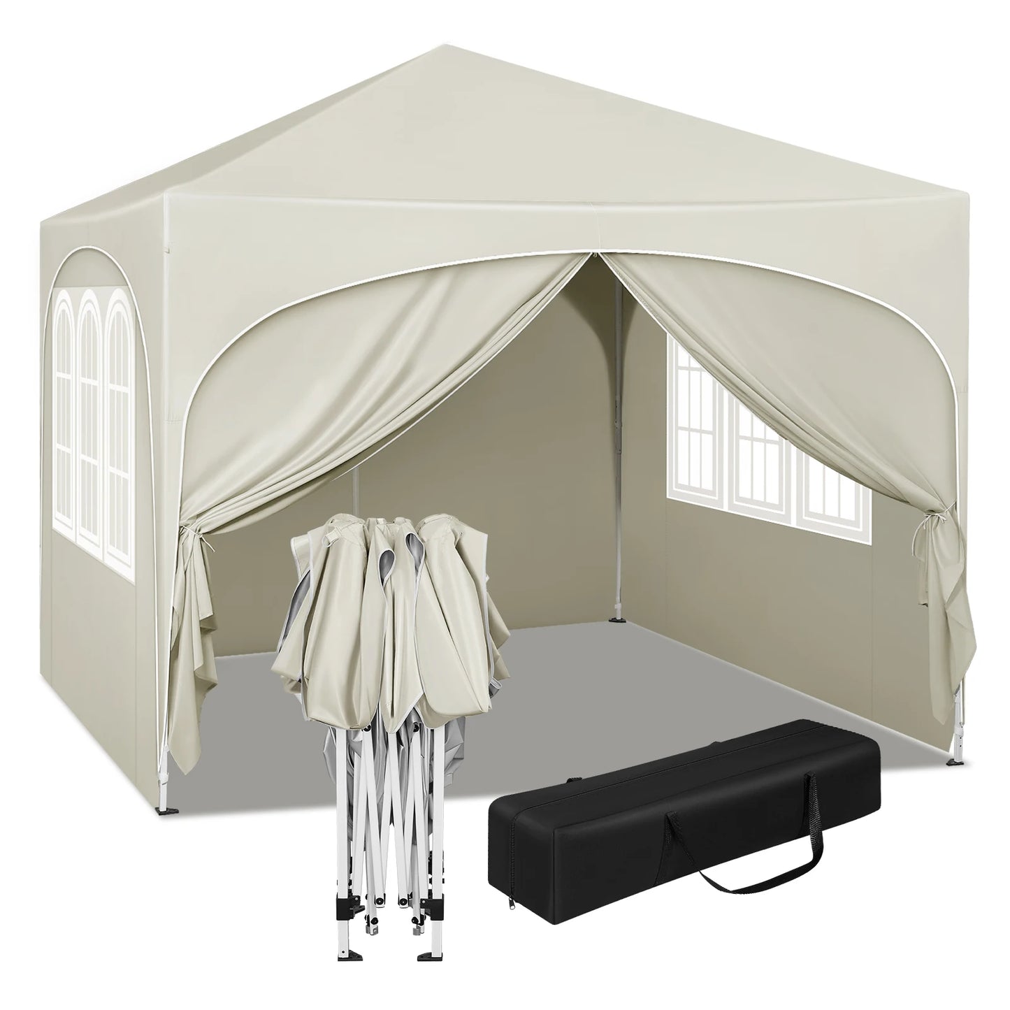 Opvouwbare Partytent 3x3m met Zijwanden – Waterafstotend en UV-Bescherming