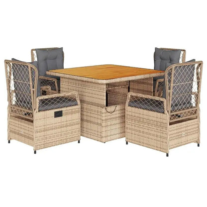 4-persoons Tuinset - 4 Stoelen & Tafel