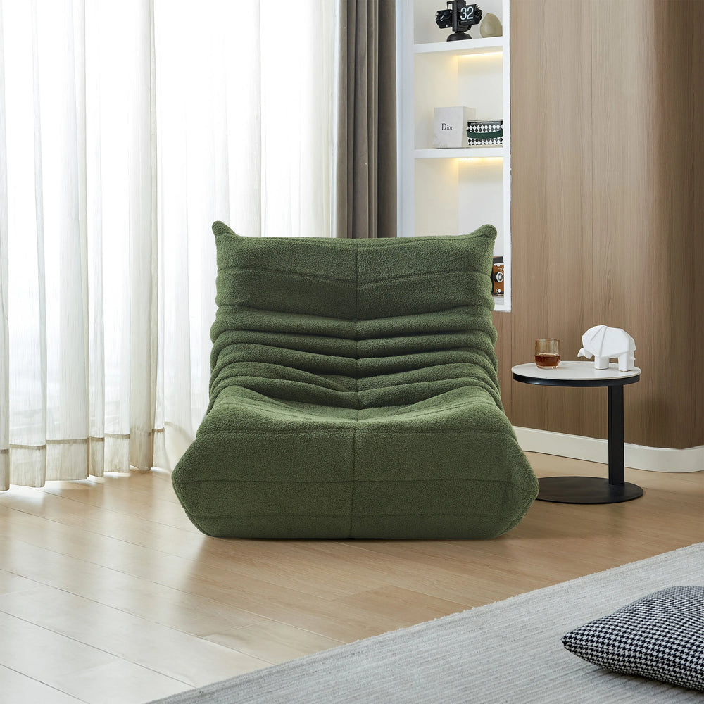 Kunstleer Reclinerstoel - 86x65x75cm, Beige & Groen & Rood