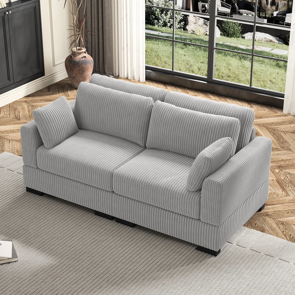Tweezits Sofa - Gestoffeerd - Grijs