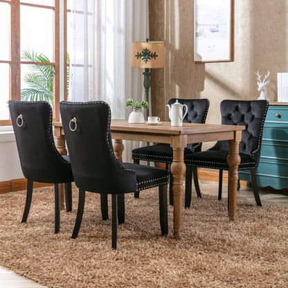 Eetkamerstoelen - Set Van 2 - Zwart - Comfortabele Zitting