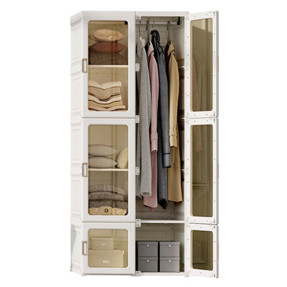 Opvouwbare Kledingkast - Wit - 69x50x170cm